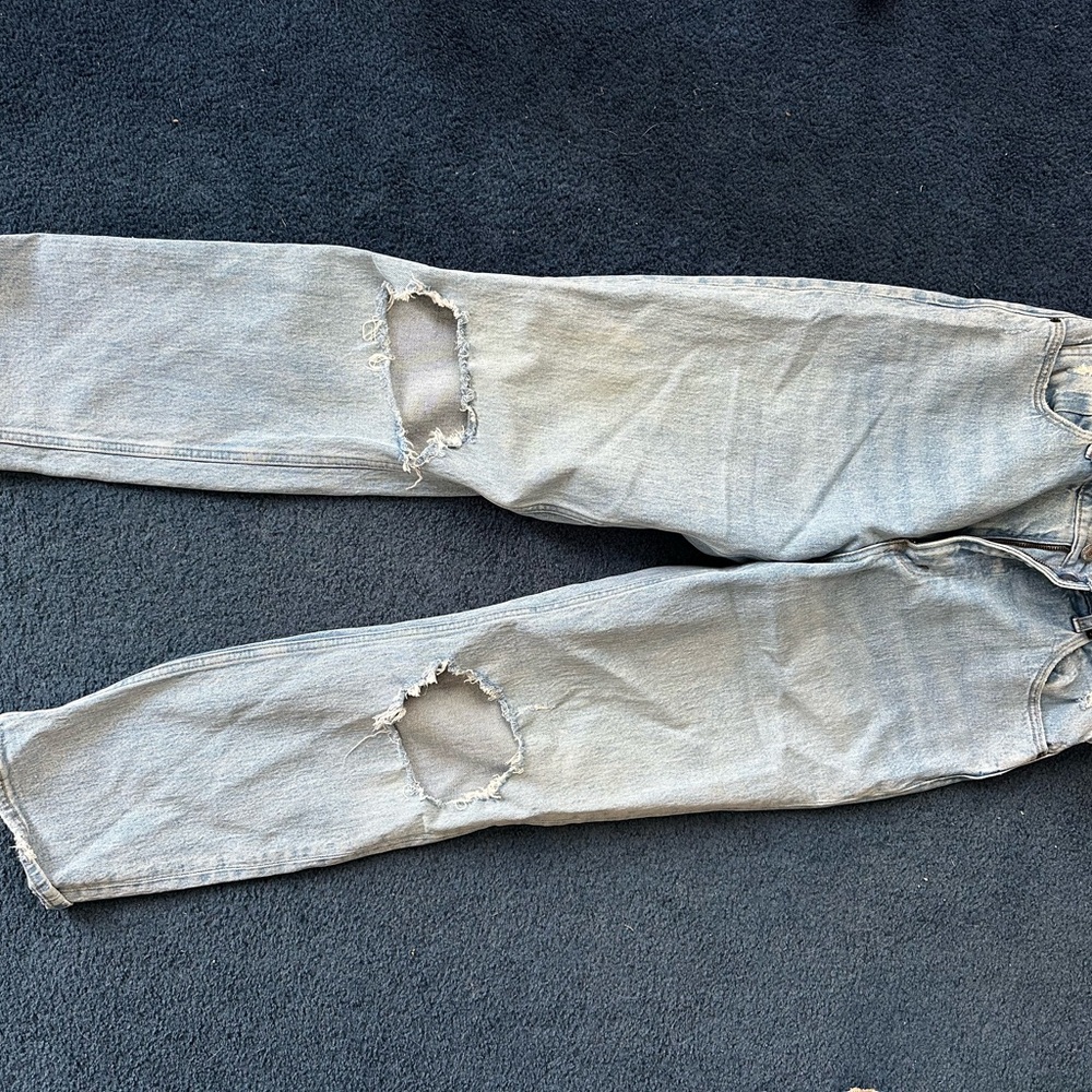 Distressed Light Blue Jeans